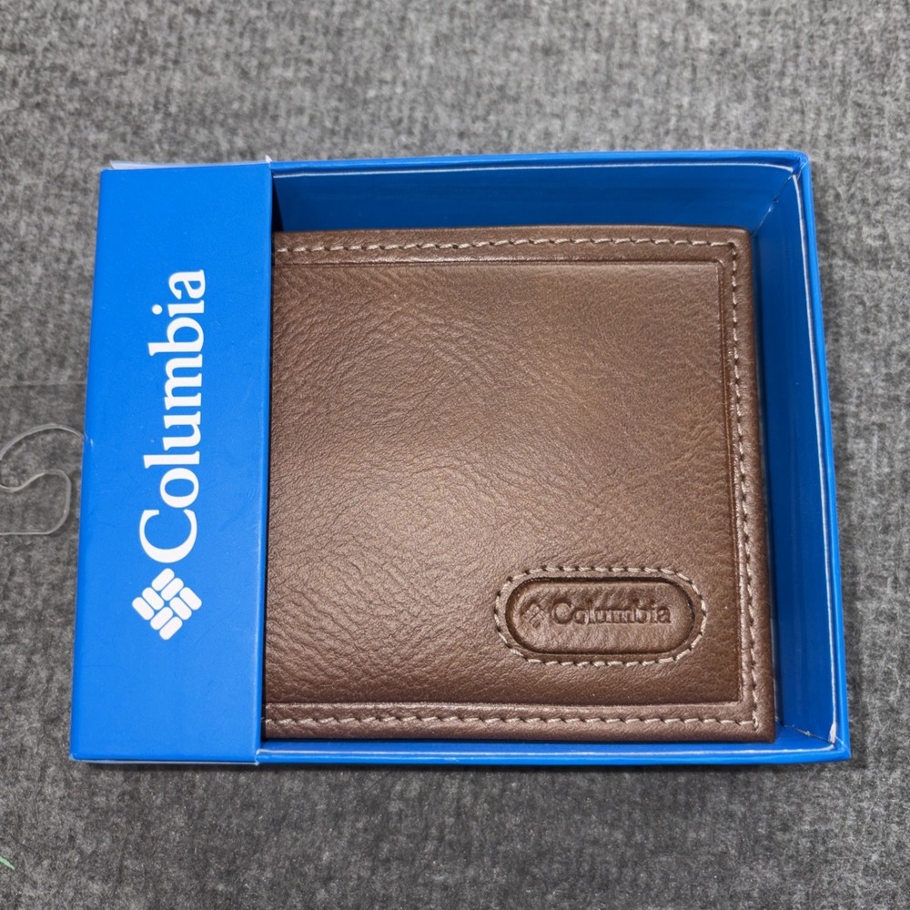 Columbia Men's Bifold Leather Wallet Brown 31CP220083 NWT